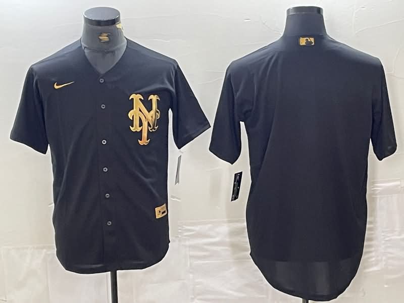 New York Mets Black Gold MLB Jersey