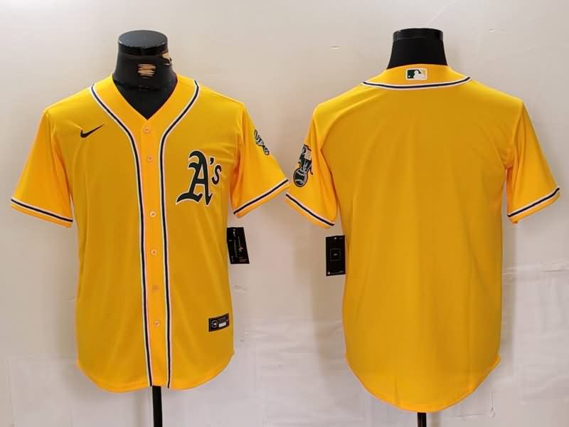 Oakland Athletics Yellow MLB Jersey 03