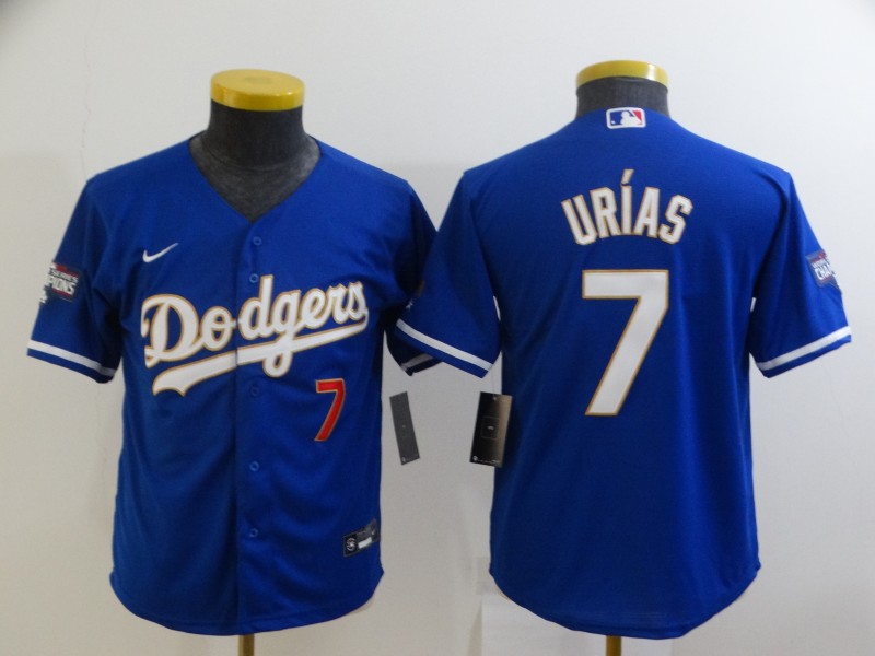 Kids Los Angeles Dodgers URIAS #7 Blue MLB Jersey 03