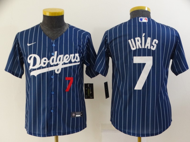 Kids Los Angeles Dodgers URIAS #7 Dark Blue Retro MLB Jersey