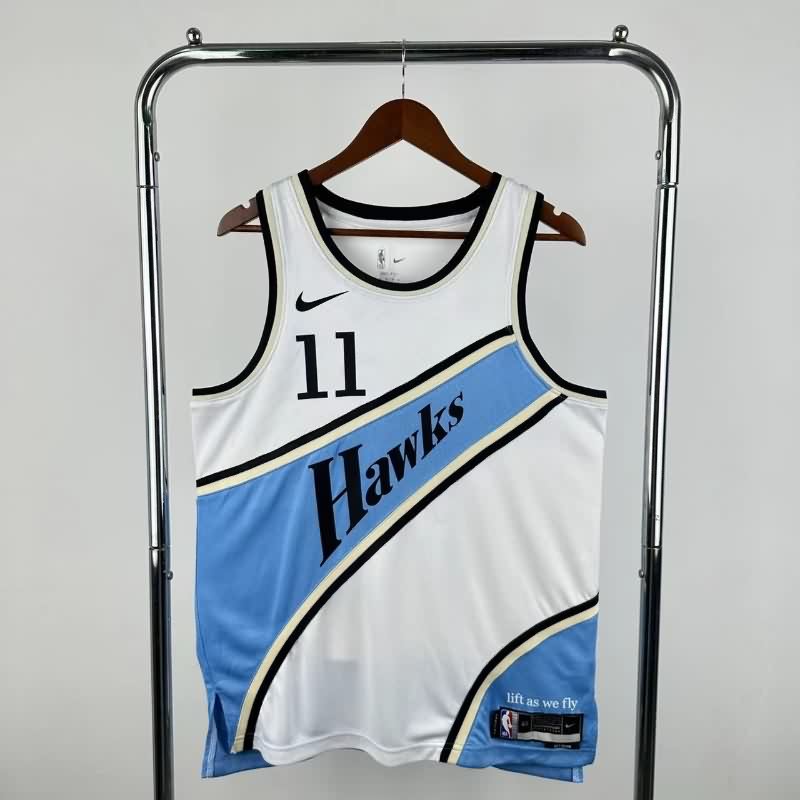 Atlanta Hawks 24/25 White City Basketball Jersey (Hot Press)
