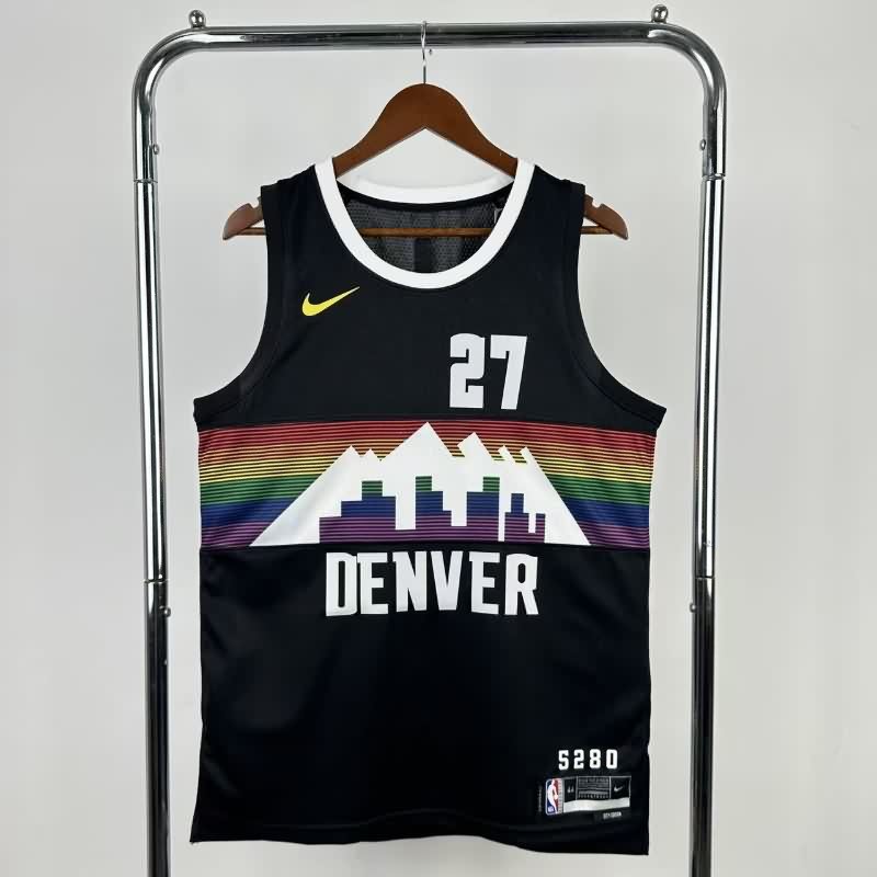 Denver Nuggets 25/26 Black City Basketball Jersey (Hot Press)