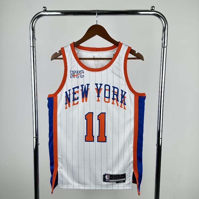 New York Knicks 24/25 White City Basketball Jersey (Hot Press)