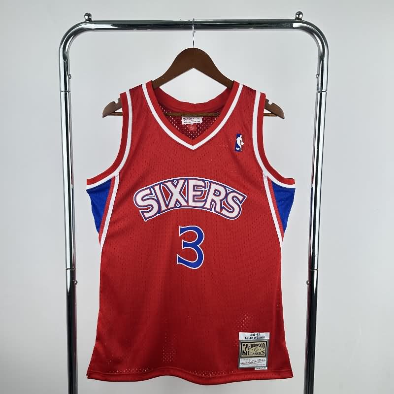 Philadelphia 76ers 1996/97 Red Classics Basketball Jersey (Hot Press)