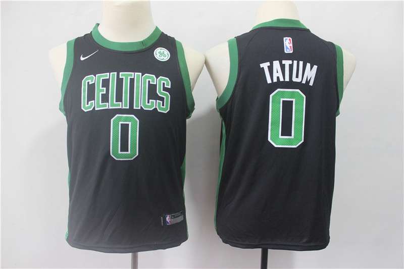Boston Celtics TATUM #0 Black Youth Basketball Jersey (Stitched)