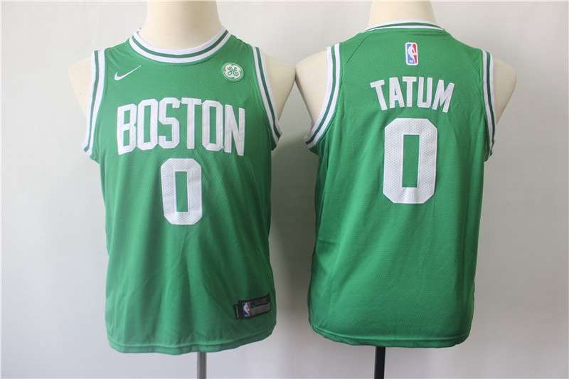 Boston Celtics TATUM #0 Green Youth Basketball Jersey (Stitched)
