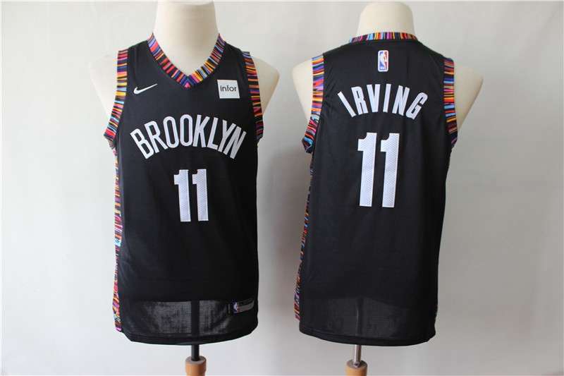 Brooklyn Nets IRVING #11 Black City Youth Basketball Jersey (Stitched)