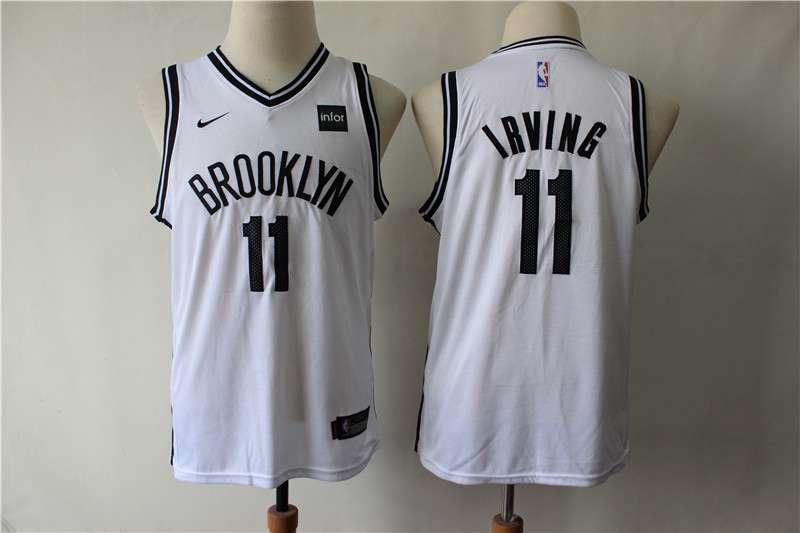Brooklyn Nets IRVING #11 White Youth Basketball Jersey (Stitched)