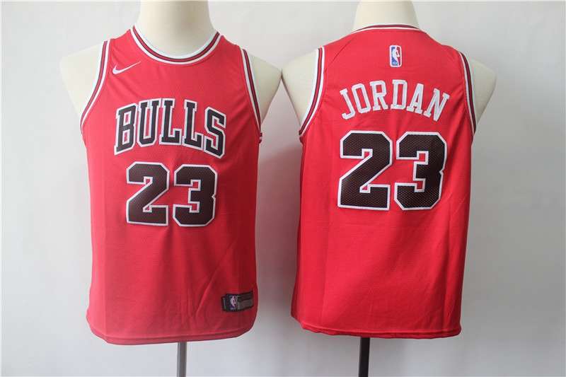 Chicago Bulls JORDAN #23 Red Young Basketball Jersey (Stitched)