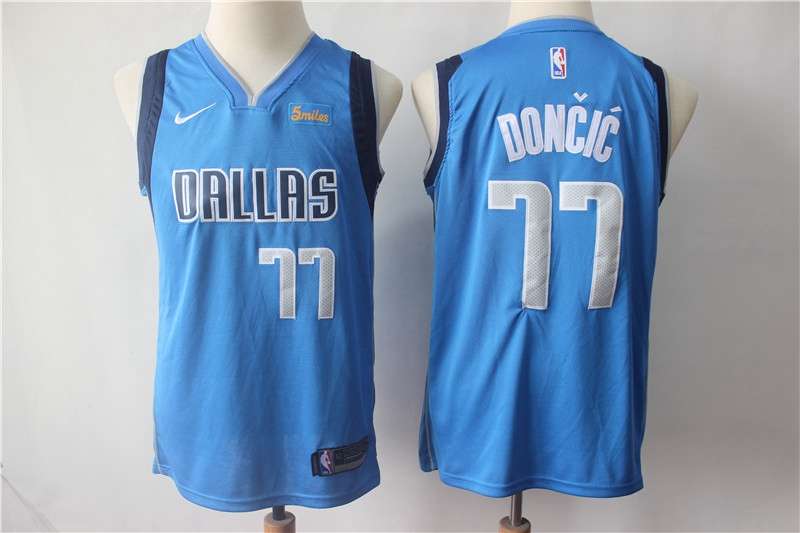 Dallas Mavericks DONCIC #77 Blue Young Basketball Jersey (Stitched)
