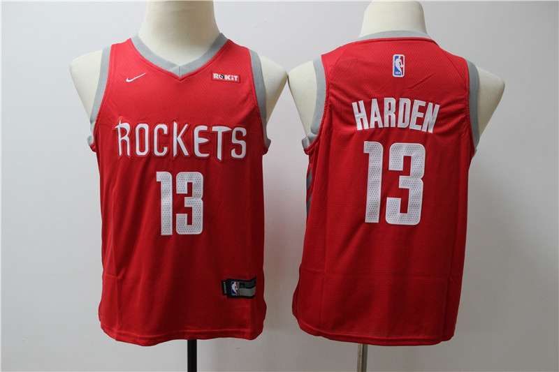 Houston Rockets HARDEN #13 Red Young Basketball Jersey (Stitched)