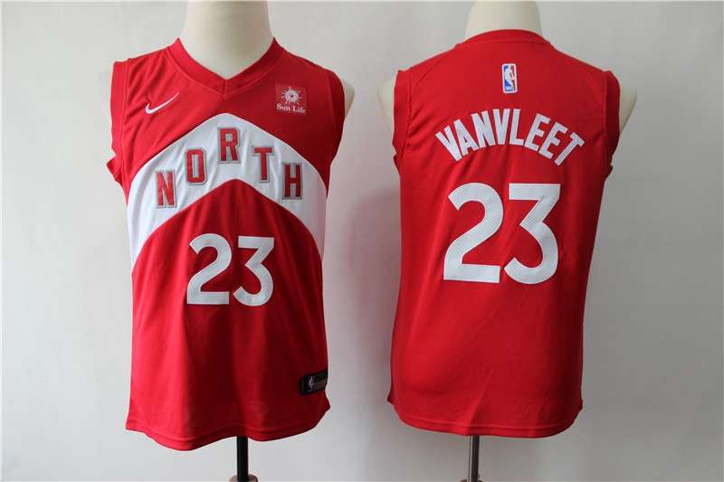 Toronto Raptors WANVLEET #23 Red City Young Basketball Jersey (Stitched)