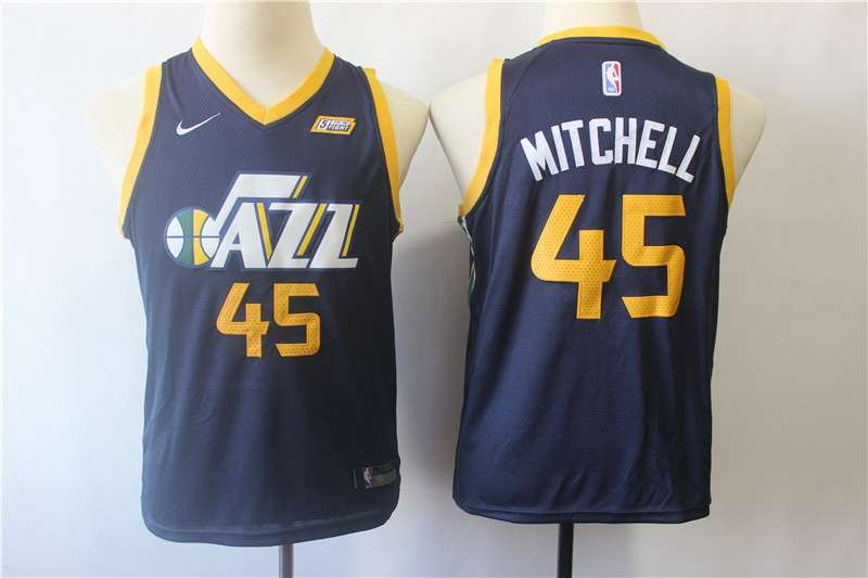 Utah Jazz MITCHELL #45 Dark Blue Young Basketball Jersey (Stitched)