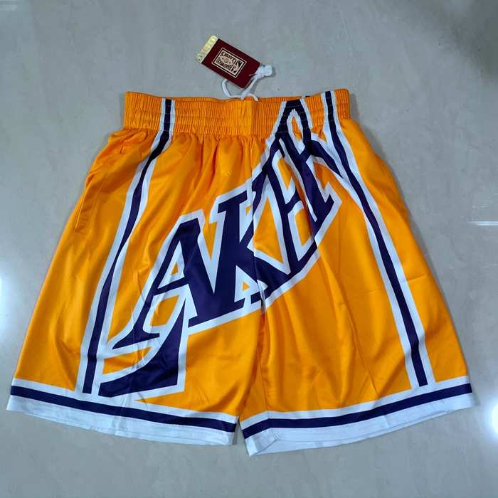 Los Angeles Lakers Mitchell&Ness Yellow Basketball Shorts