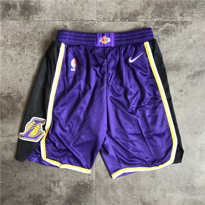 Los Angeles Lakers Purple Basketball Shorts 02