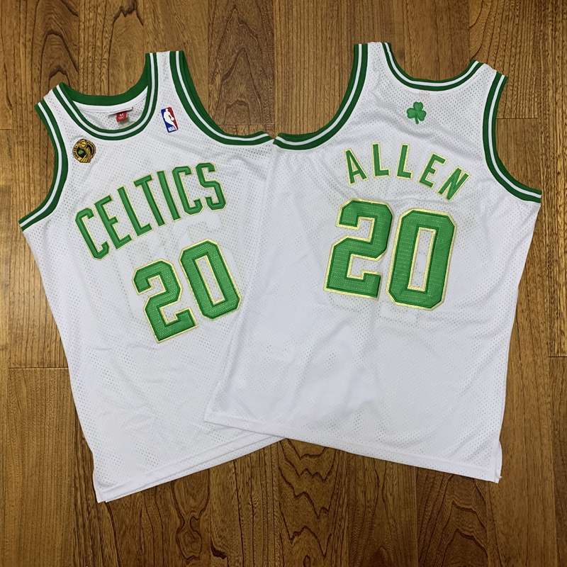 2007/08 Boston Celtics ALLEN #20 White Classics Champion Basketball Jersey (Closely Stitched)