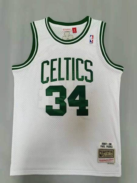 2007/08 Boston Celtics PIERCE #34 White Classics Basketball Jersey (Stitched)