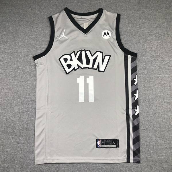 20/21 Brooklyn Nets IRVING #11 Grey AJ Basketball Jersey (Stitched)