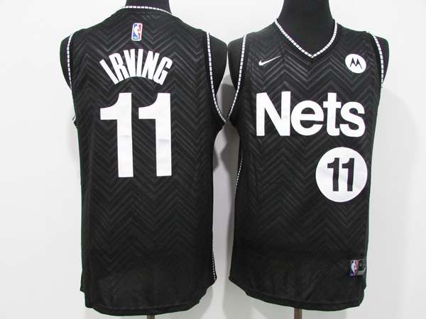 20/21 Brooklyn Nets IRVING #11 Black Basketball Jersey 02 (Stitched)