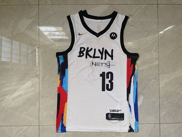 20/21 Brooklyn Nets HARDEN #13 White City Basketball Jersey (Stitched)