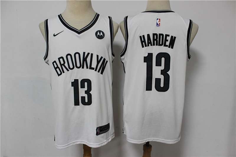 20/21 Brooklyn Nets HARDEN #13 White Basketball Jersey (Stitched)