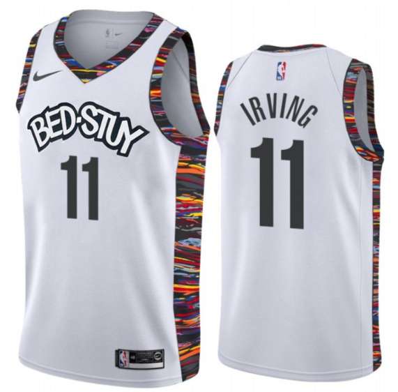 2020 Brooklyn Nets IRVING #11 White City Basketball Jersey (Stitched)