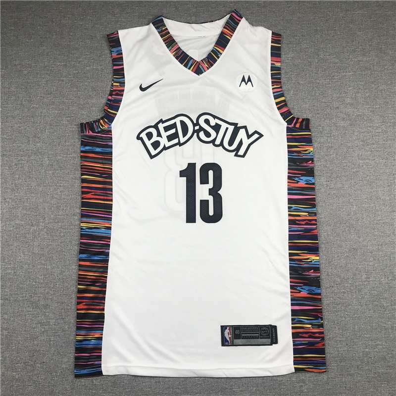 2020 Brooklyn Nets HARDEN #13 White City Basketball Jersey (Stitched)