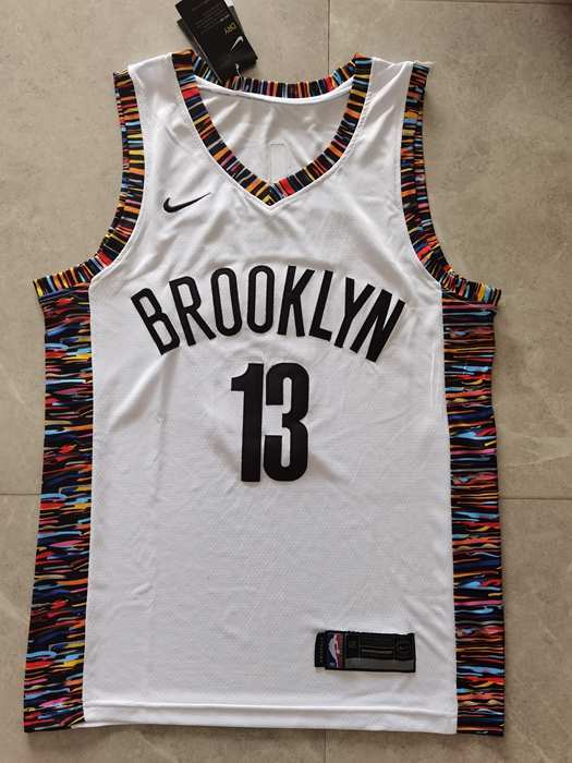 2020 Brooklyn Nets HARDEN #13 White City Basketball Jersey 02 (Stitched)