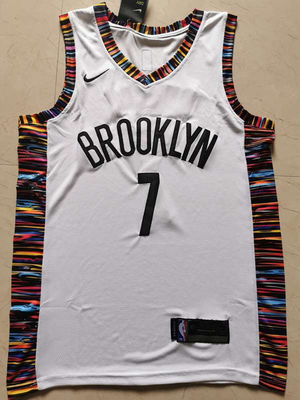 2020 Brooklyn Nets DURANT #7 White City Basketball Jersey 02 (Stitched)