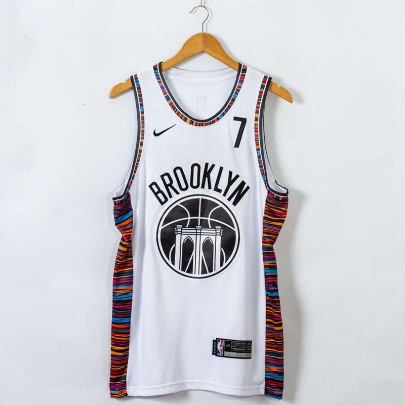 2020 Brooklyn Nets DURANT #7 White City Basketball Jersey 03 (Stitched)