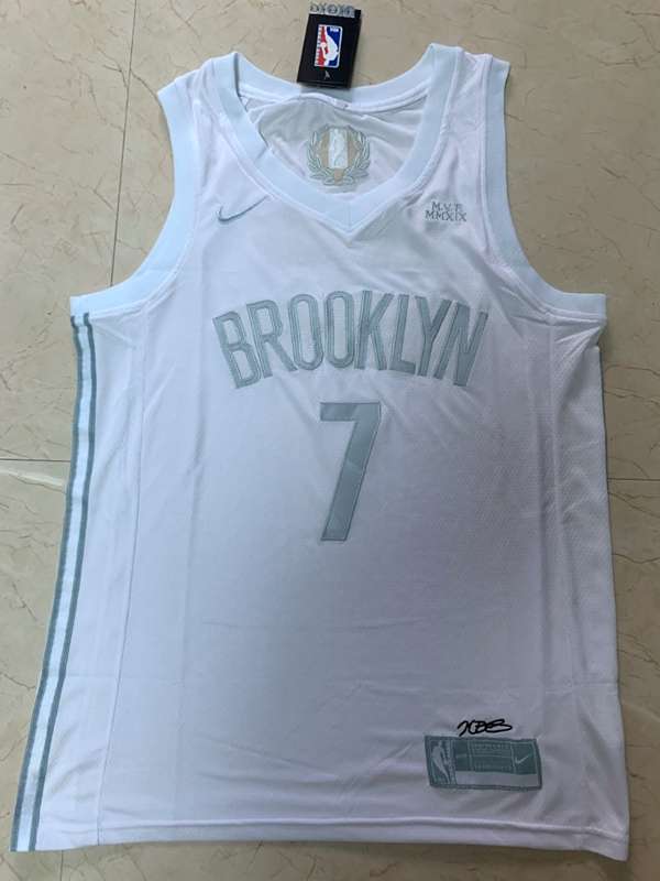 2020 Brooklyn Nets DURANT #7 White MVP Basketball Jersey (Stitched)