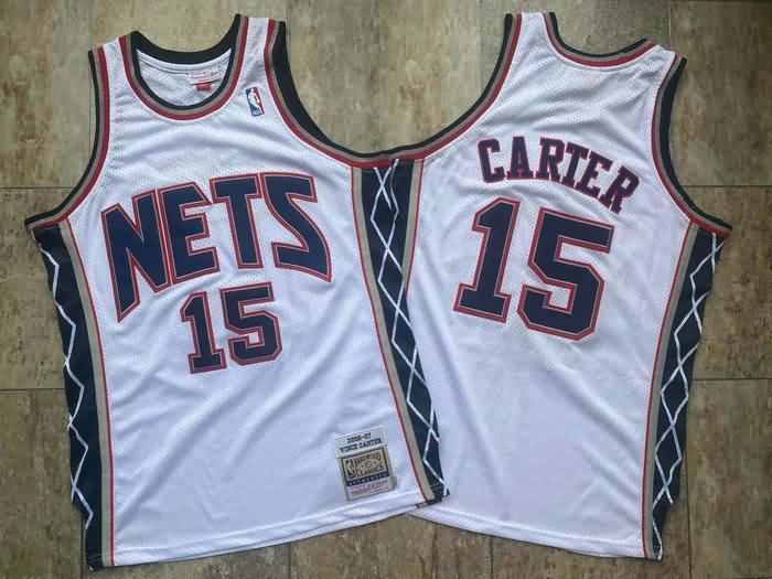 2006/07 Brooklyn Nets CARTER #15 White Classics Basketball Jersey (Closely Stitched)