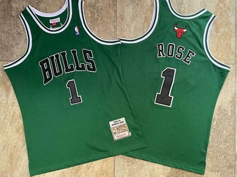 2008/09 Chicago Bulls ROSE #1 Green Classics Basketball Jersey (Closely Stitched)