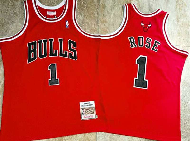 2008/09 Chicago Bulls ROSE #1 Red Classics Basketball Jersey (Closely Stitched)