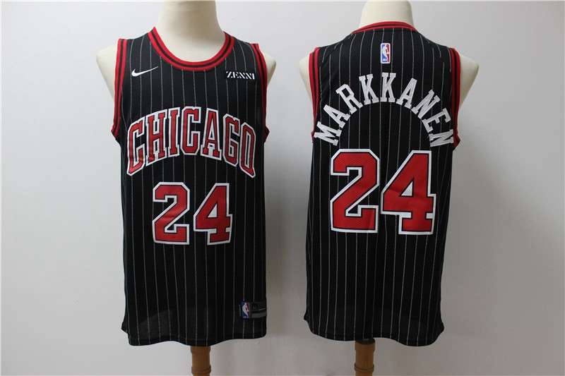 20/21 Chicago Bulls MARKKANEN #24 Black Basketball Jersey (Stitched)