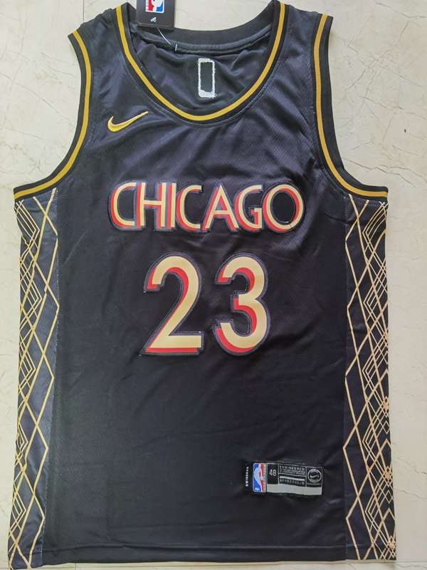 20/21 Chicago Bulls JORDAN #23 Black City Basketball Jersey (Stitched)