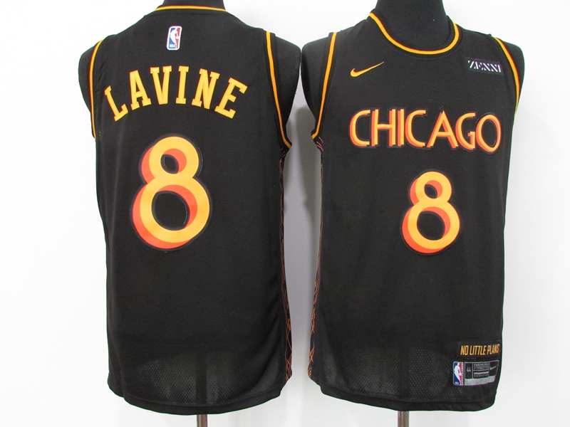 20/21 Chicago Bulls LAVINE #8 Black City Basketball Jersey (Stitched)