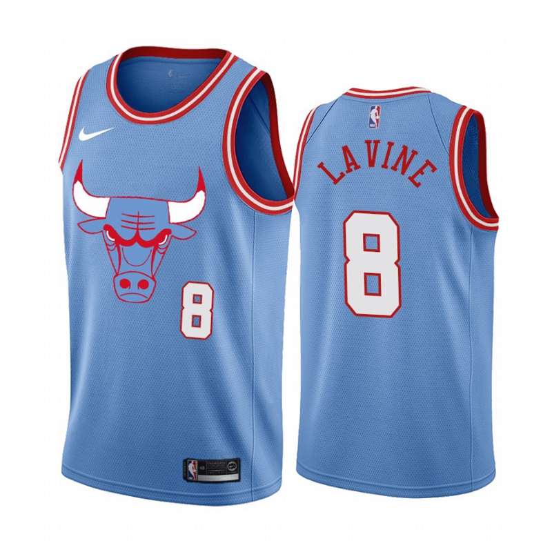 2020 Chicago Bulls LAVINE #8 Blue City Basketball Jersey (Stitched)