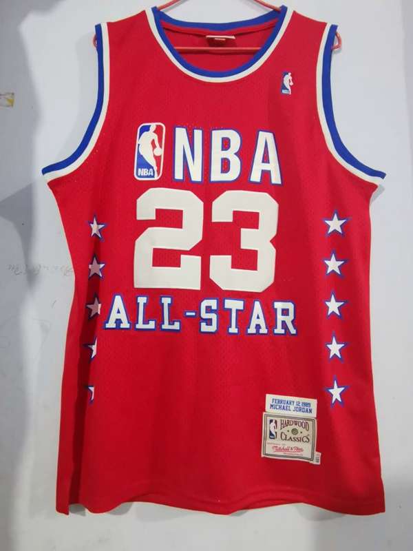 1989 Chicago Bulls JORDAN #23 Red ALL-STAR Classics Basketball Jersey (Stitched)