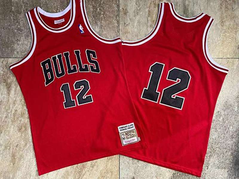 1990 Chicago Bulls #12 Red Classics Basketball Jersey (Closely Stitched)