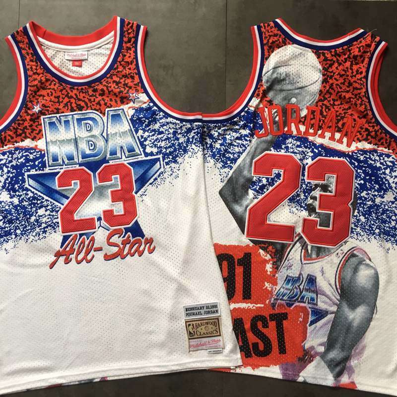 1991 Chicago Bulls JORDAN #23 White ALL-STAR Classics Basketball Jersey (Closely Stitched)