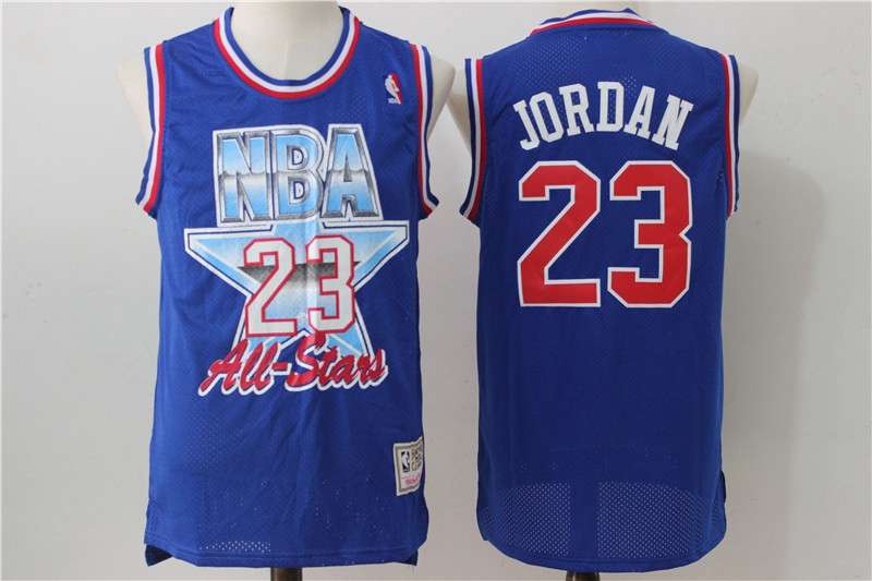 1993 Chicago Bulls JORDAN #23 Blue ALL-STAR Classics Basketball Jersey (Stitched)