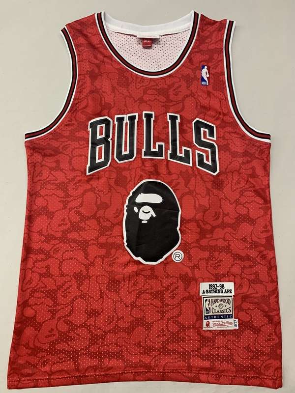 1996/97 Chicago Bulls BAPE #93 Red Classics Basketball Jersey (Stitched)
