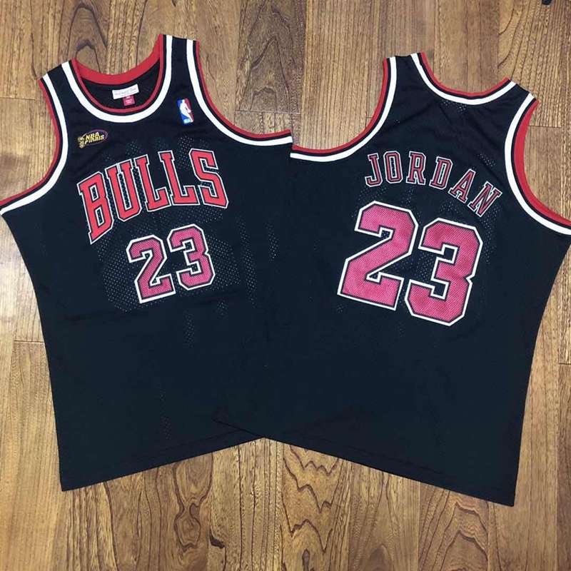 1996/97 Chicago Bulls JORDAN #23 Black Finals Classics Basketball Jersey (Closely Stitched)