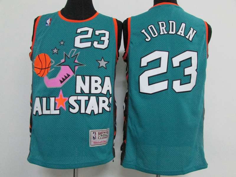 1996 Chicago Bulls JORDAN #23 Green ALL-STAR Classics Basketball Jersey (Stitched)