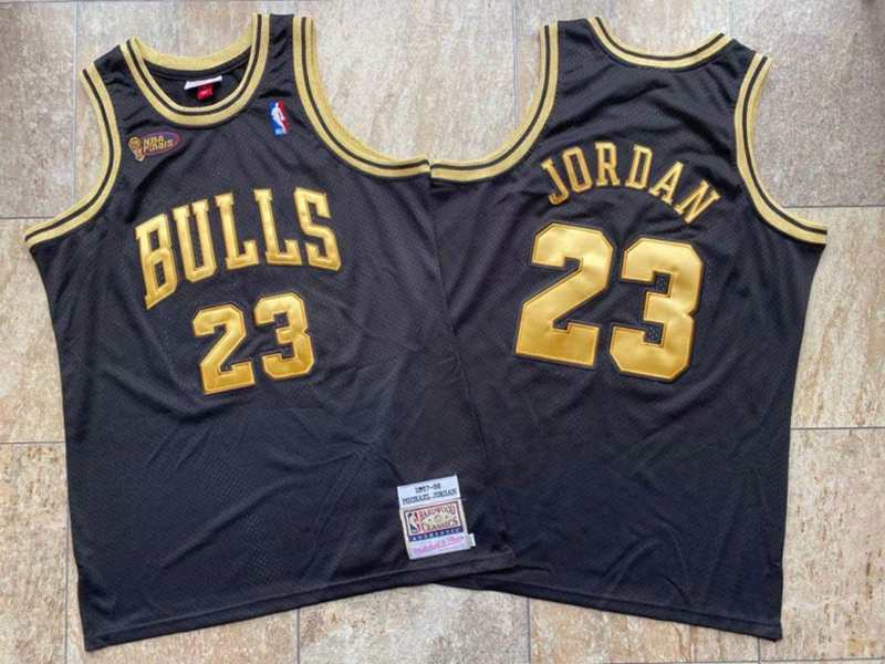 1997/98 Chicago Bulls JORDAN #23 Black Finals Classics Basketball Jersey (Closely Stitched)
