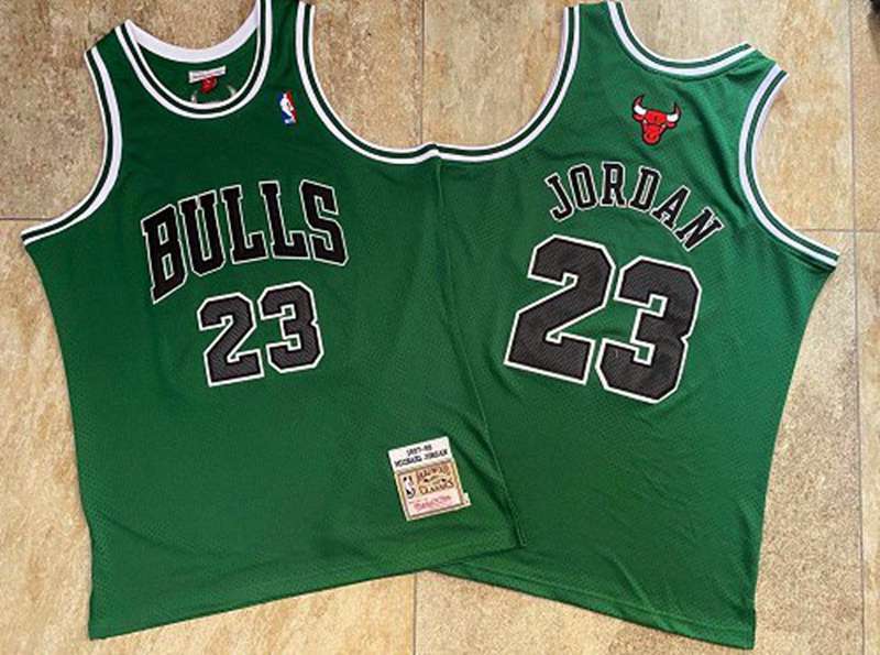 1997/98 Chicago Bulls JORDAN #23 Green Classics Basketball Jersey (Closely Stitched)