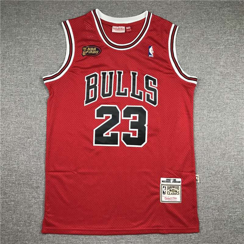 1997/98 Chicago Bulls JORDAN #23 Red Finals Classics Basketball Jersey (Stitched)