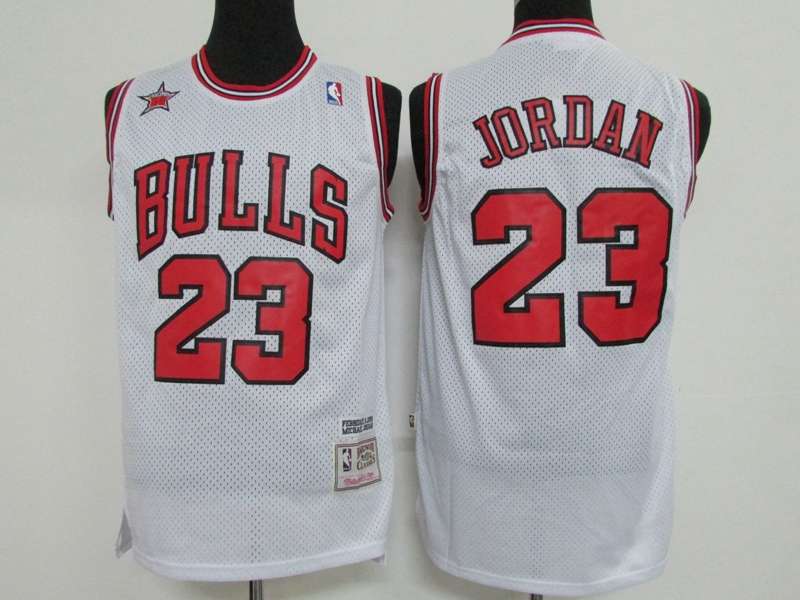 1998 Chicago Bulls JORDAN #23 White ALL-STAR Classics Basketball Jersey (Stitched)