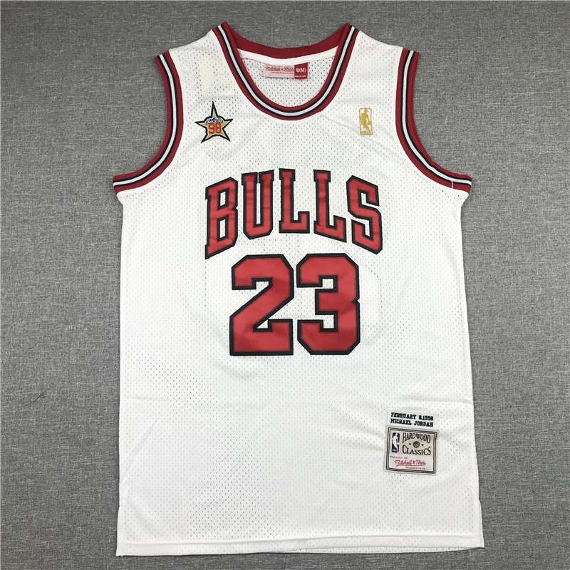 1998 Chicago Bulls JORDAN #23 White ALL-STAR Classics Basketball Jersey 02 (Stitched)